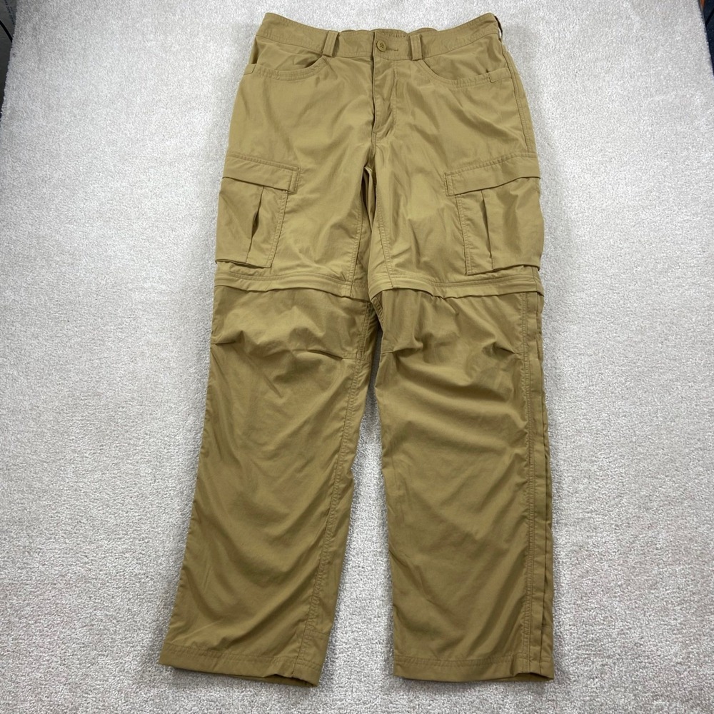 REI Co-op Sahara Convertible Cargo Pants Mens 36x32 Tan Hiking Zip Off Outdoor